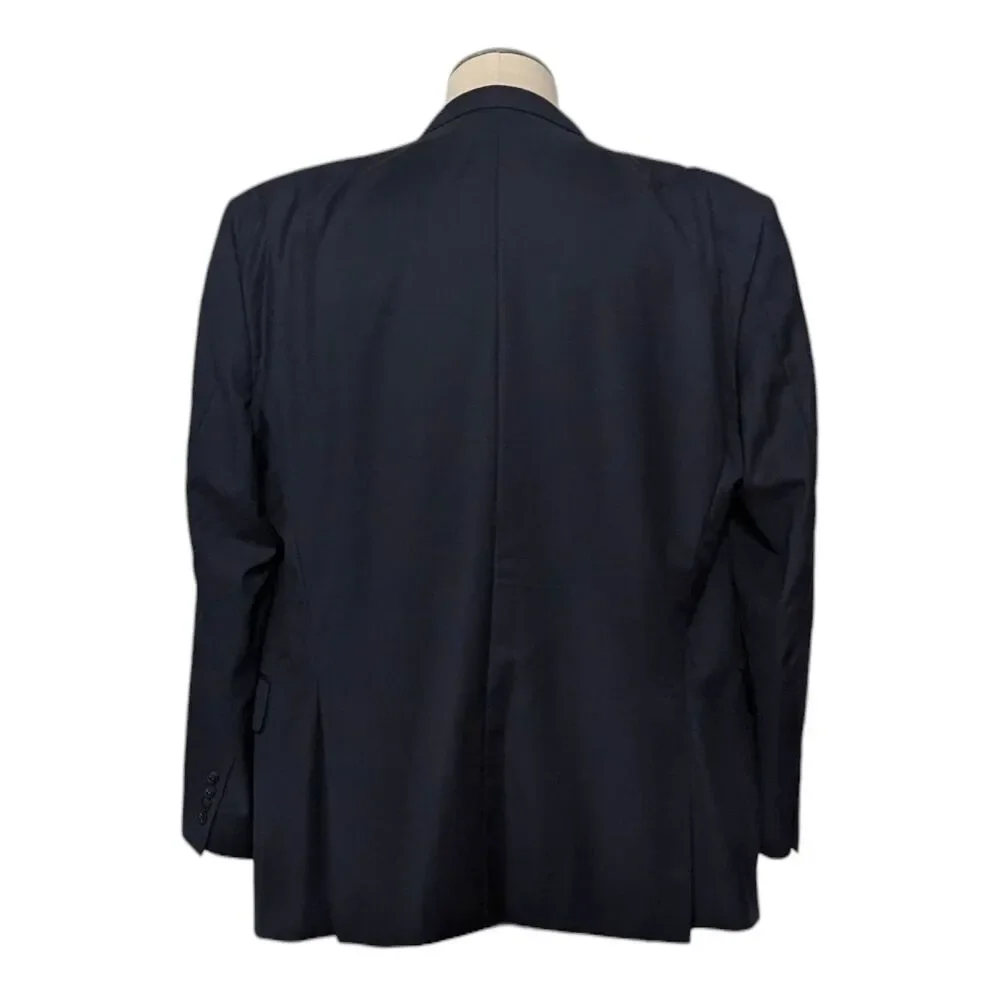 Peter Millar 100% Wool Dual Vent Sport Jacket Blazer 48R Dark Grey Two Button